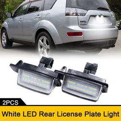 For Peugeot 4007 ION Citroen C-Crosser C-Zero Mitsubishi Outlander Eclipse Lancer White LED Rear License Plate Lights No Error