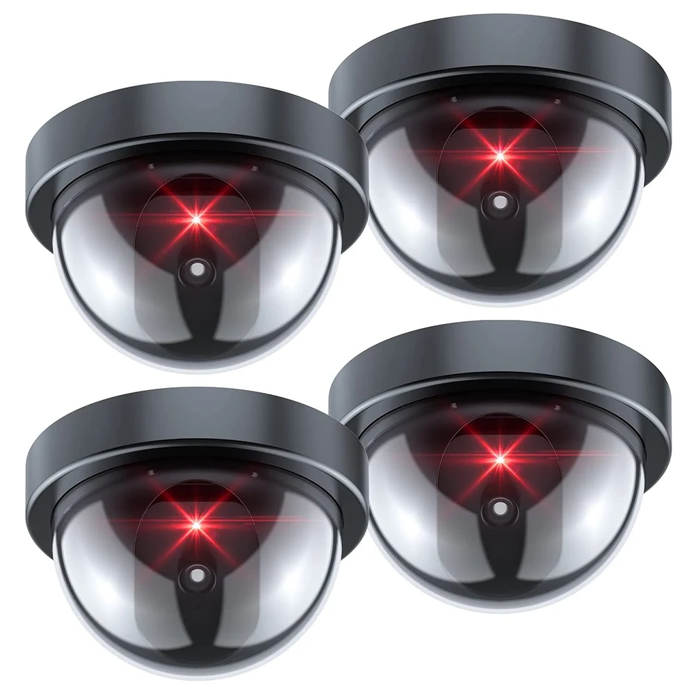 Picture 3: A601T- Dummy Security Camera,Fake Camera with Red LED Light,Realistic Wireless Surveillance System for Home Outdoor 4 Pack