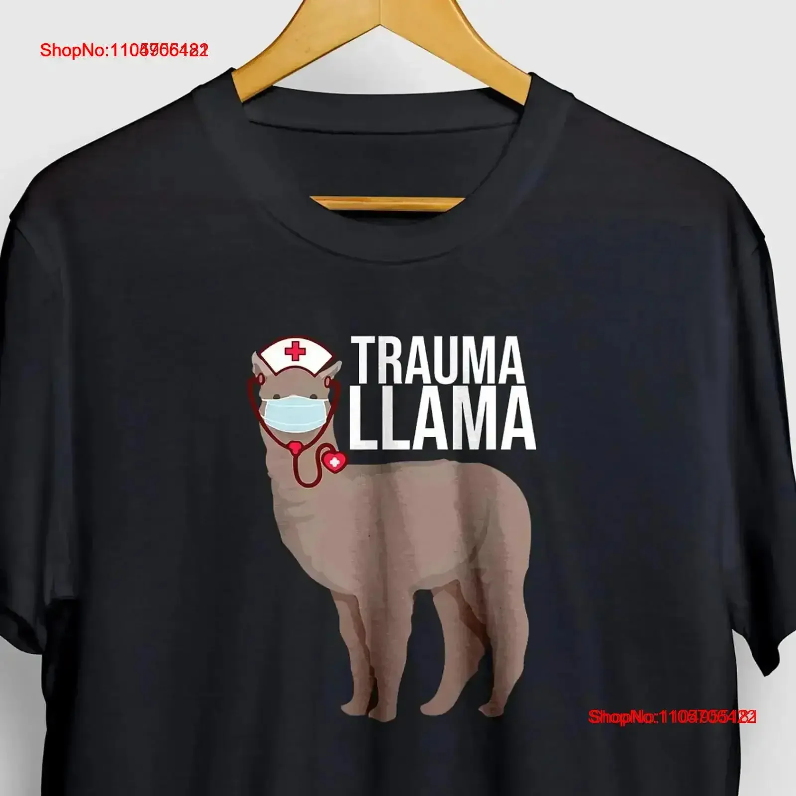 Trauma Llama Nurse T Shirt Funny Nursery Alpaca s vintage Washed Comfortable Top For Everyday Wear fashion Casual homme Soft