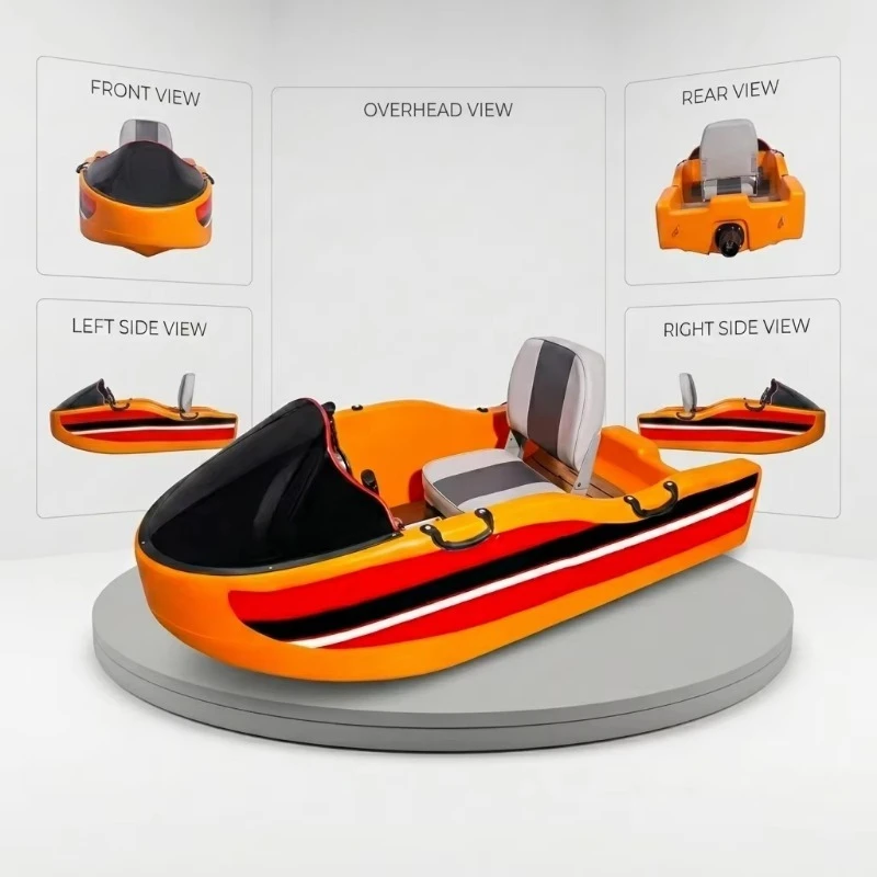 BETETEK 15KW EPP Single Person Water Go Kart Boat 72V Lithium Battery Max Speed 40-50km/h Electric Mini Jet Boat for Lake Beach