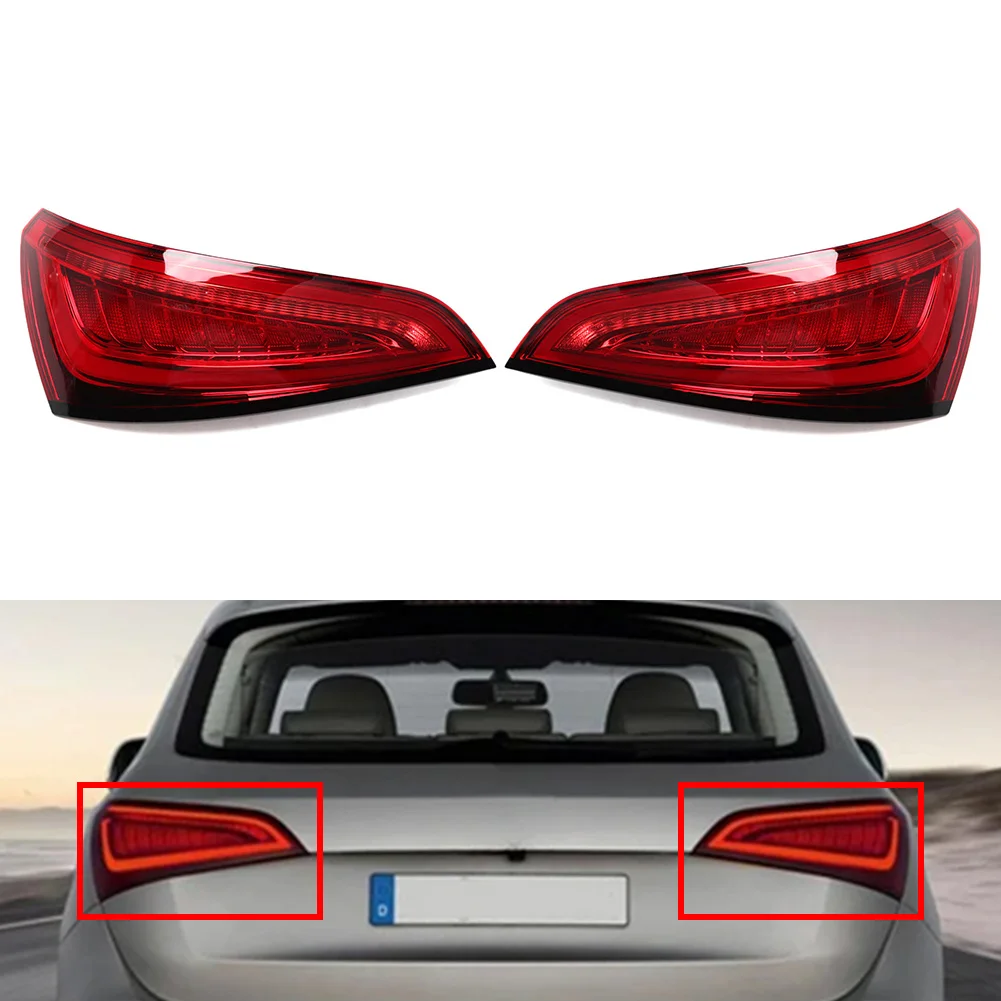 2Pcs Car Tail Light Rear Brake Lamp Left + Right For Audi Q5 2013 2014 2015 2016 2017 8R0945093C 8R0945094C