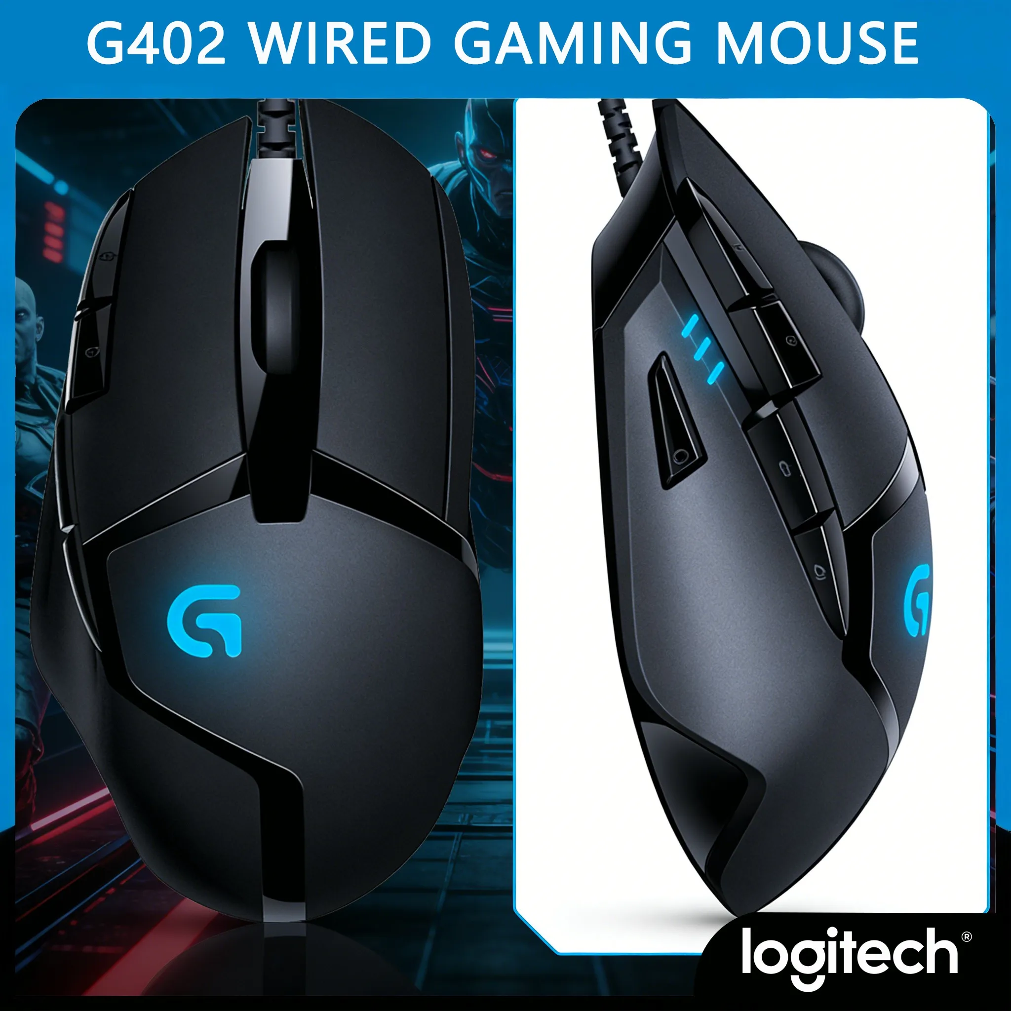 

Logitech G402 Hyperion Fury — высокоточное разрешение для победных игр