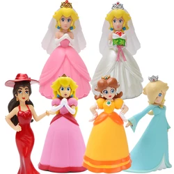 Princess Daisy Rosalina Peach Hand Figure Model Toy Super Mario Bros Princess PVC Action Figures Toy Collectible Figurines Gifts