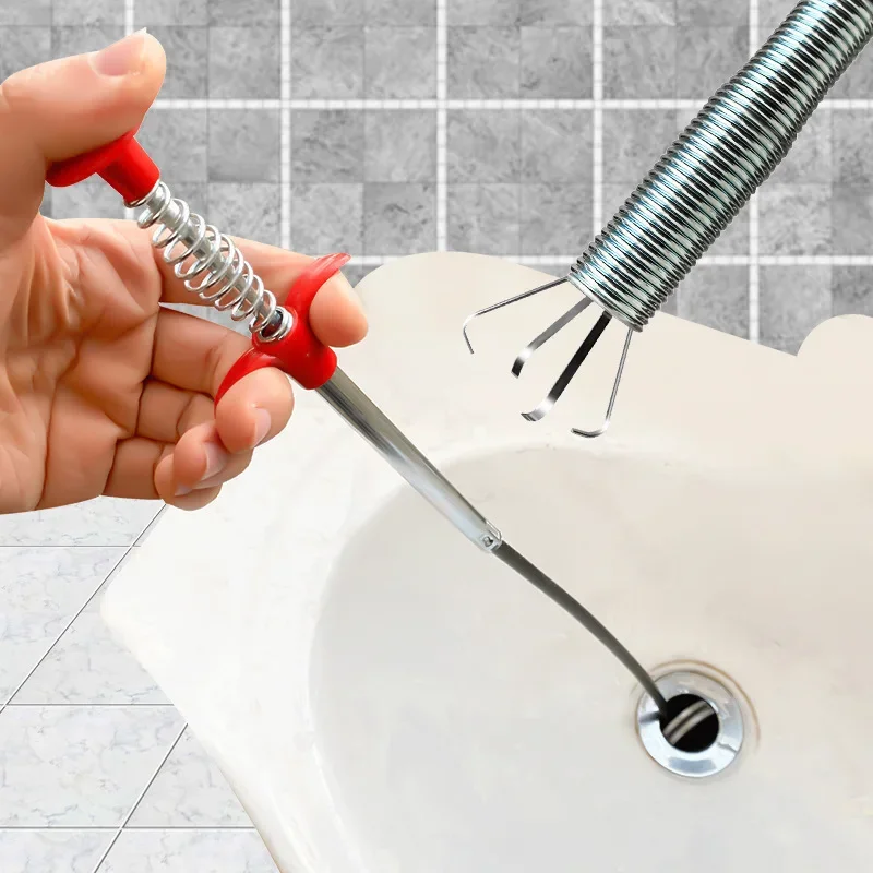 Kitchen Sink Cleaning Pipe Plunger and Sinks Sewer Toilet Unclogging With Grab Handle Factory Supply Four-jaw Pickup Unblocker