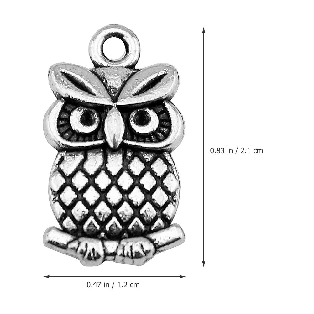 

50 шт., ювелирные изделия в виде совы, подвески, креативные подвески «сделай сам», ожерелье, браслет, серьги, легкий кулон в виде совы для рукоделия
