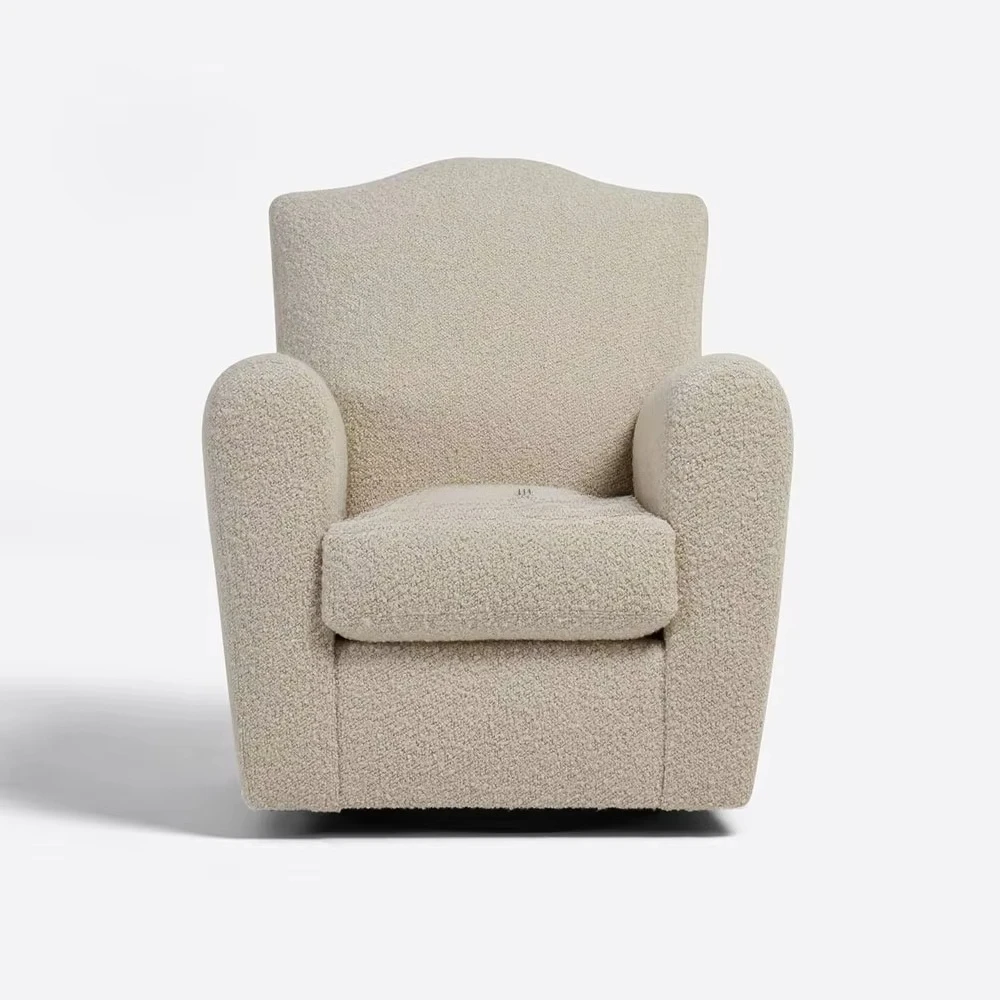 Luxury Contemporary Rotating Leisure Chair Comfortable Fabric Accent Chair Home Living Room Hotel Apartment Leisure Style Sofa