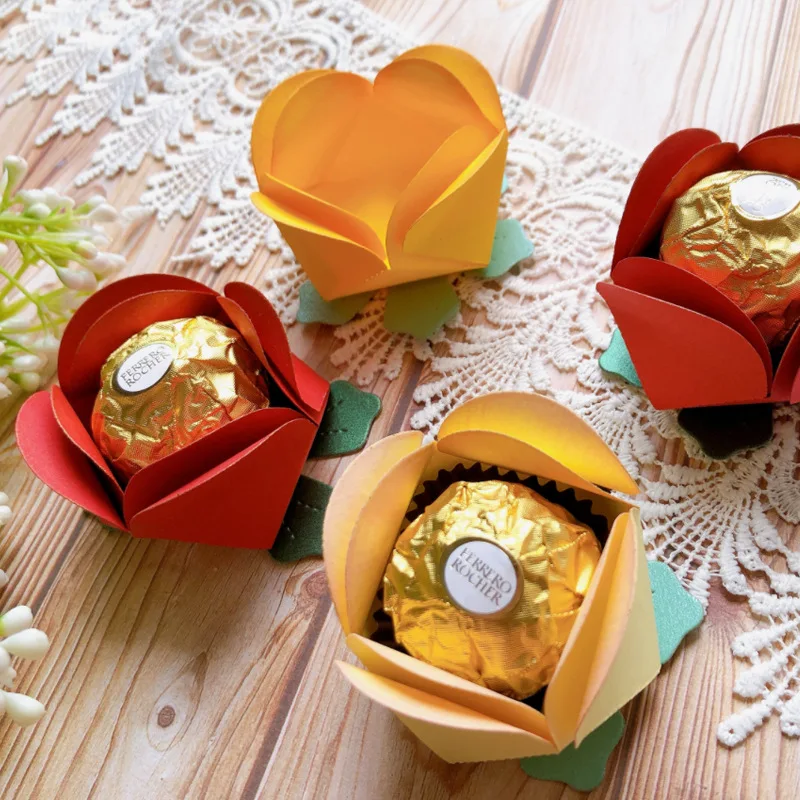 KLJUYP Rose Boxes Metal Cutting Dies Stencils for DIY Scrapbooking/album Decorative Embossing DIY Paper Cards