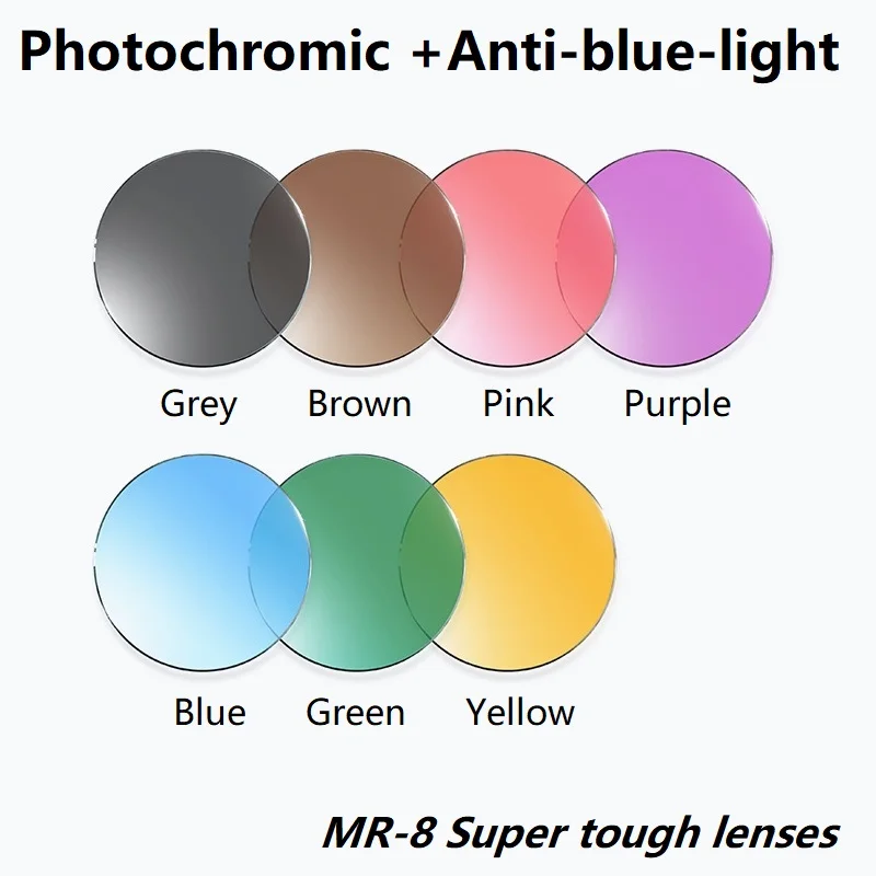 

Photochromic Anti Blue Light Lenses for Woman 1.56 1.61 1.67 Index Prescription Aspheric Glasses Myopia Optical Lenses for Men