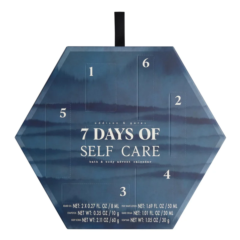 2025 Conto alla rovescia Natale Scatola vuota per calendario dell'Avvento per il trucco Scatola per calendario dell'Avvento in carta di cartone personalizzata per il trucco 7 giorni