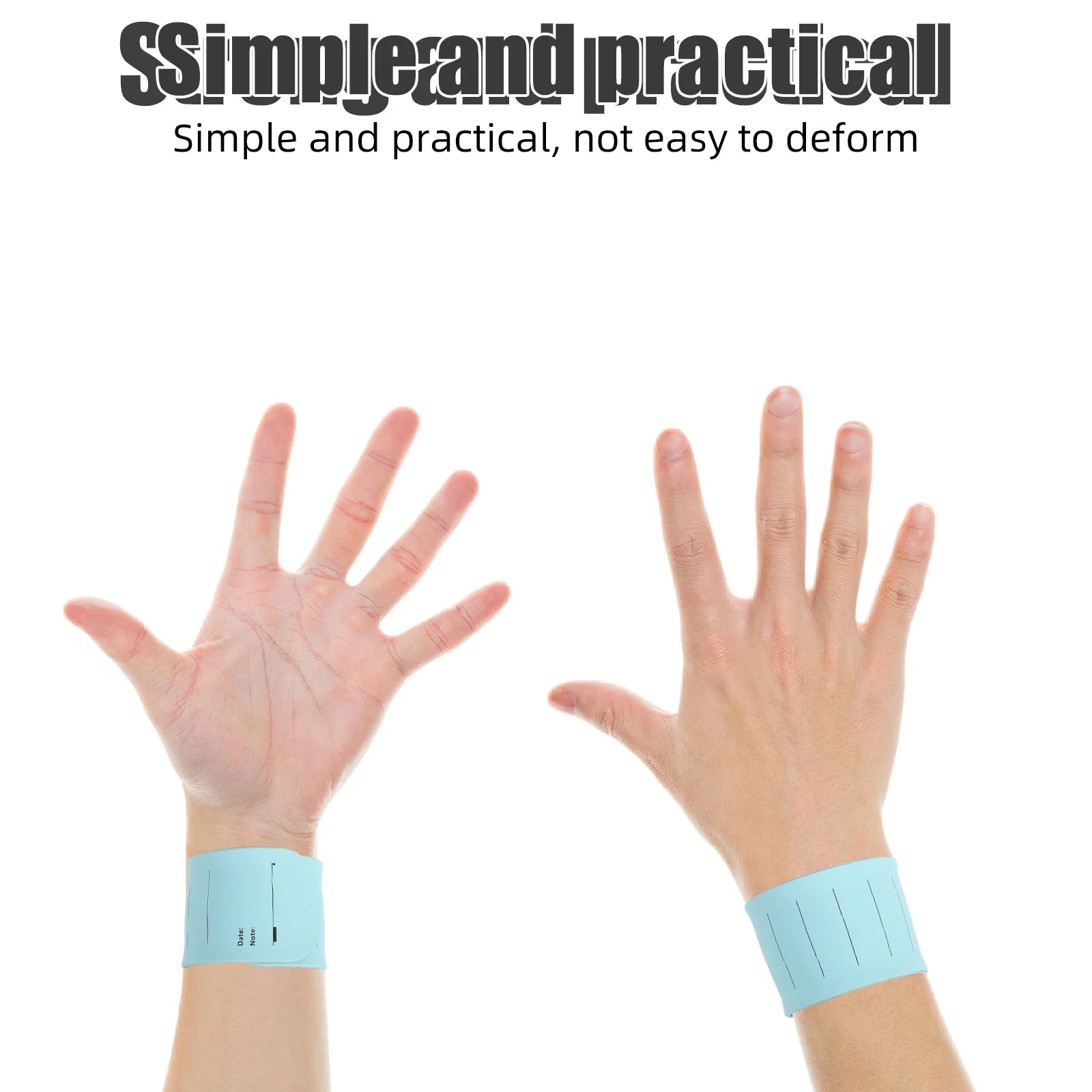 

6Pcs Memo Wristband Silicone Slap Bracelet Erasable Reminder Writable Notepad Waterproof Snap Bands for Nurses Professionals