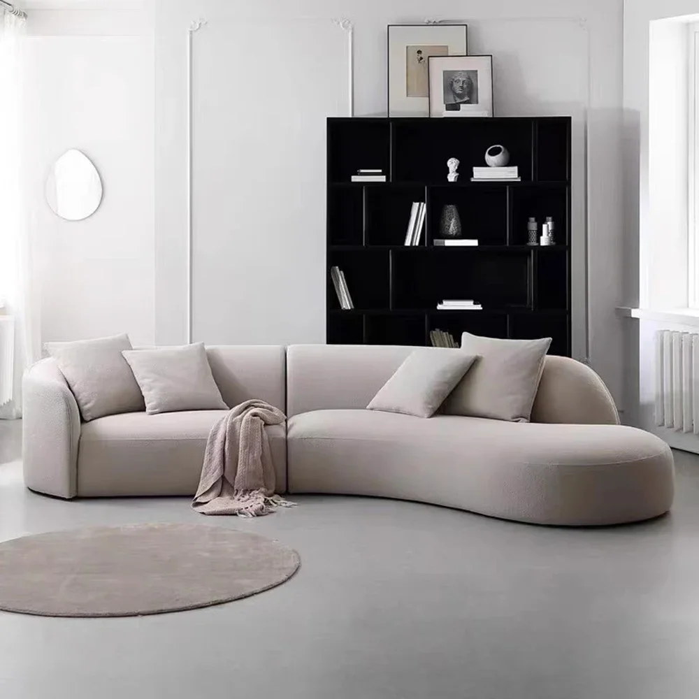 

Armrest Designer Sofa Wedding Elastico Background Curved Living Room Floor Sofas Lounge Modular Luxury Canape Salon Decoration
