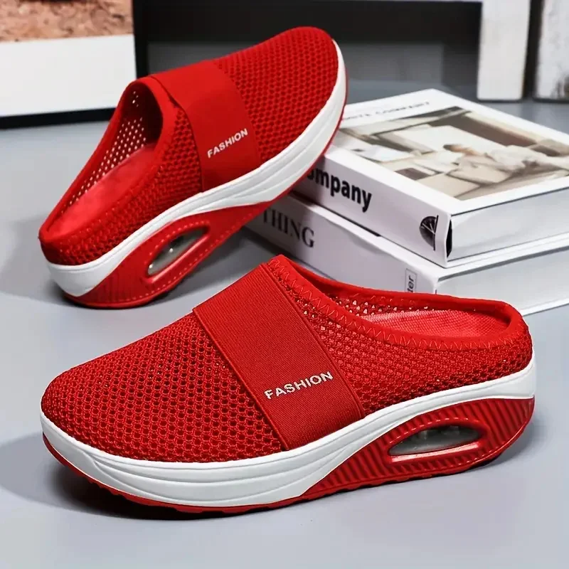 Women Sneakers Air Cushion Orthopedic Slip-On Platform Shoes for Women Mesh Lightweight Wedge Sneakers Women Zapatos De Mujer