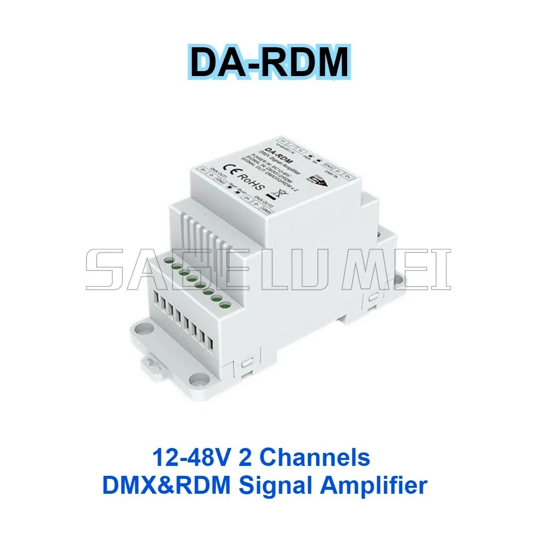 DA-RDM DA-L-RDM Skydance 2-канальный усилитель сигнала DMX и RDM DMX512 Усилитель сплиттера сигнала DMX-декодер Контроллер DC12-48V