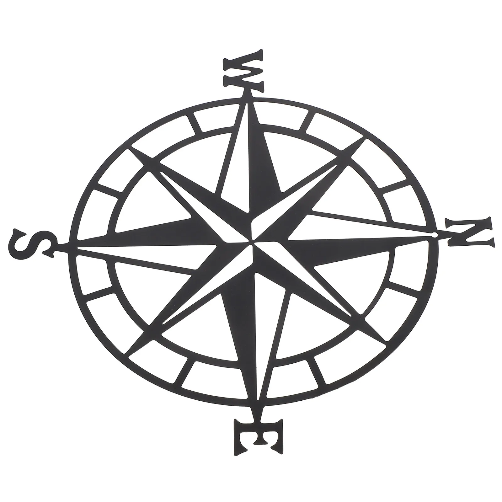Metal Compass Wall Hanging Vintage Rustic Nautical Decor Coastal Theme Round Wall Sculpture Ideal for Office Kitchen Bathroom