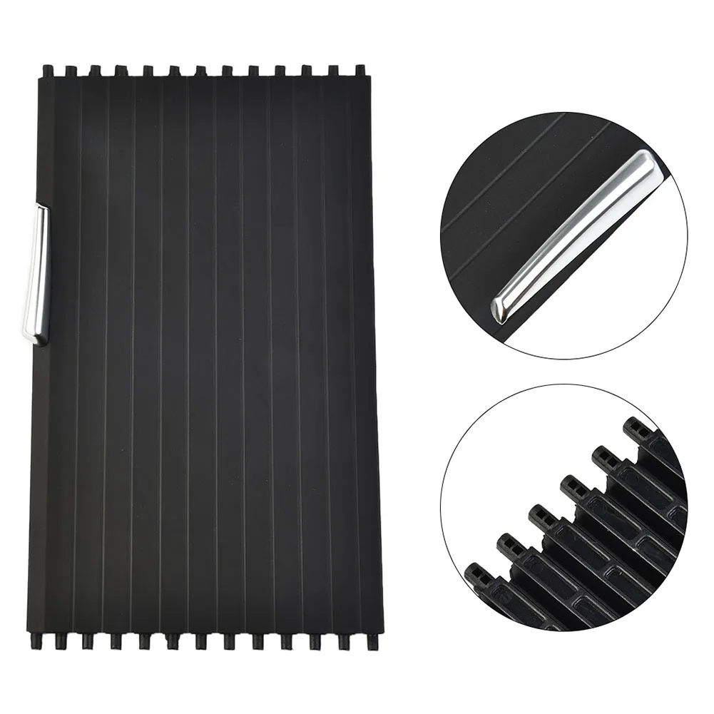1pc for Black ABS Car Center Storage Box Cover Trim 140*240mm For BMW X5 X6 for e71 2007-2014 Auto Storage Box Roller Blind