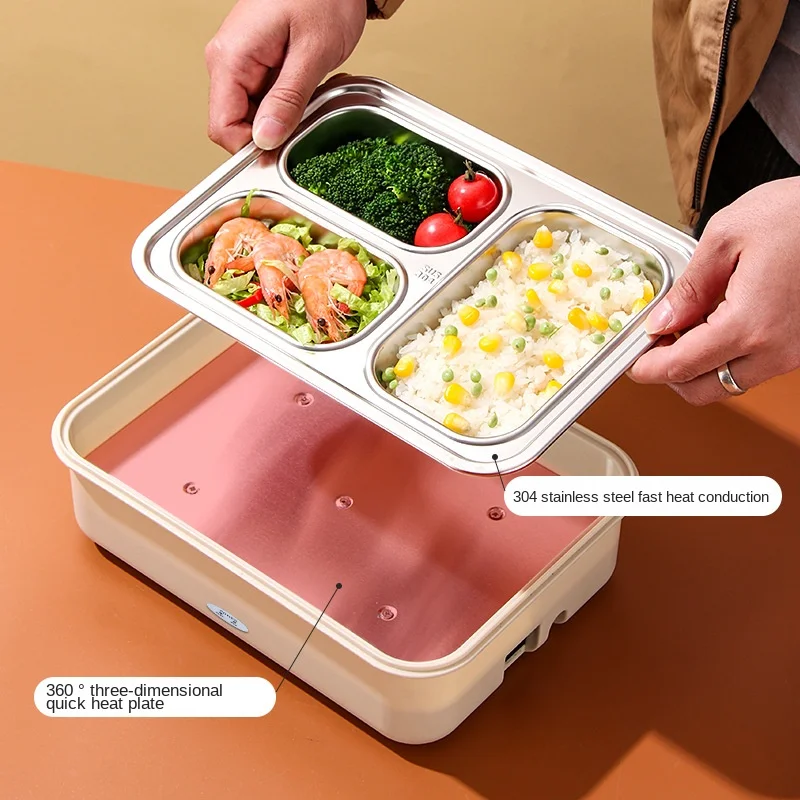 110V 12V 24V/220V 12V 24V Home and Car Electric Lunch Heating Box Plastic/stainless Steel Inner Portable Rice Cooker