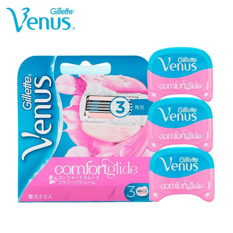 

Gillette Venus 3-Layers Womens Razor Blade Refills 3pcs White Tea Replacement Razor Blade Refills Body Hair Removal Shaver