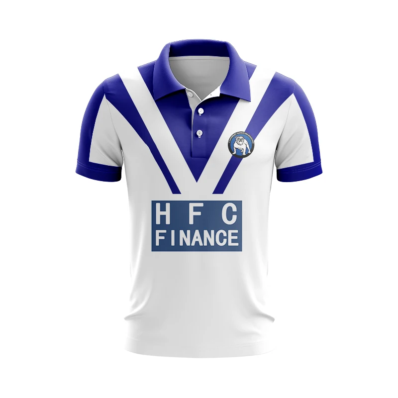 POLO Canterbury-Bankstown Bulldogs Custom Name Number 1938 Vintage Retro Jersey T-Shirt