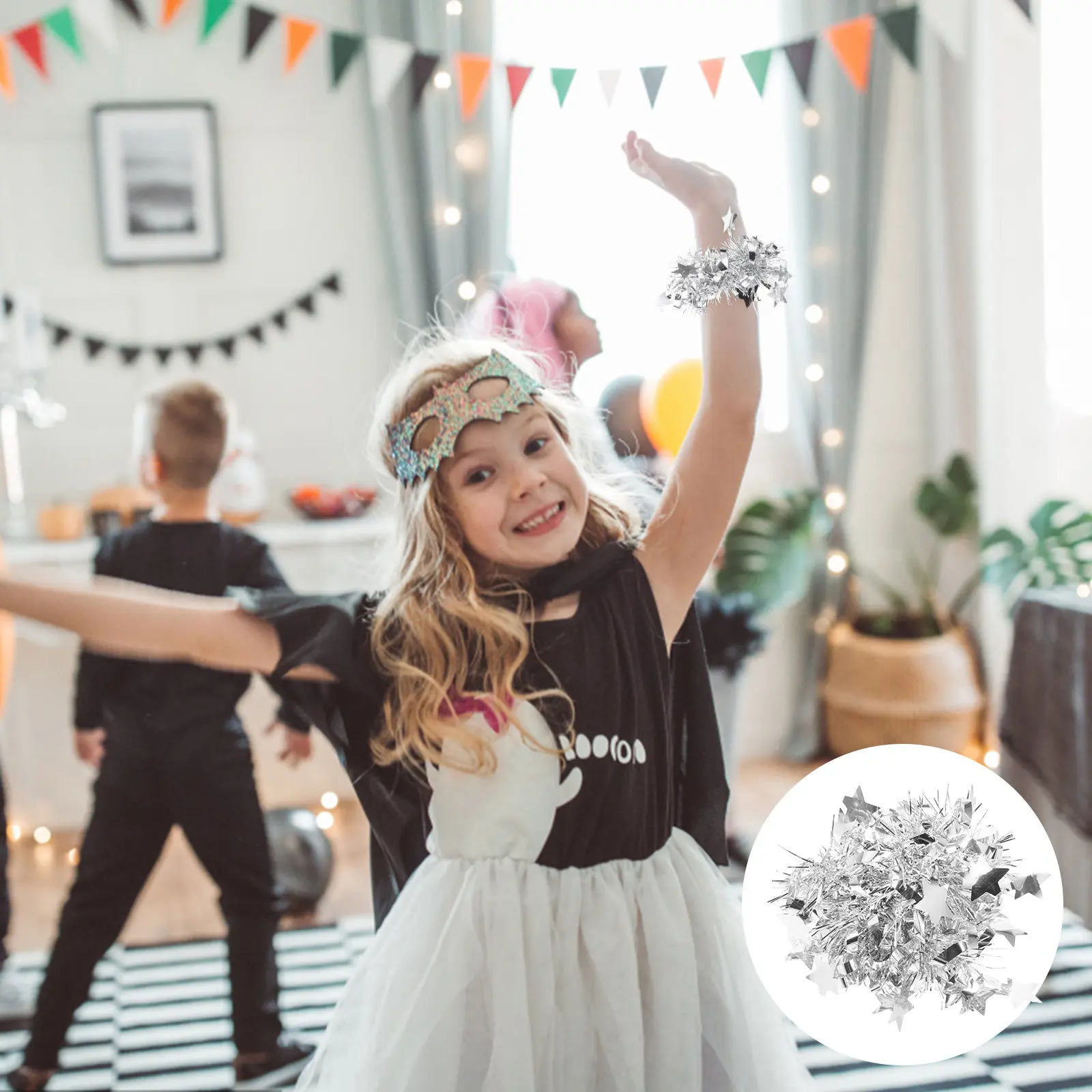 

10pcs Dance Wristbands Cheerleading Pom Poms Bright Durable Fan Accessories For Sports Events Party Supplies