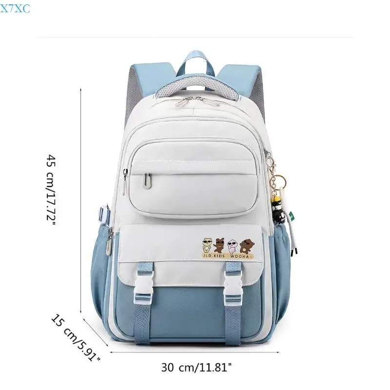 X7XC Women Large Capacity Backpack Student School Backpack Girls Teenager Backpacks