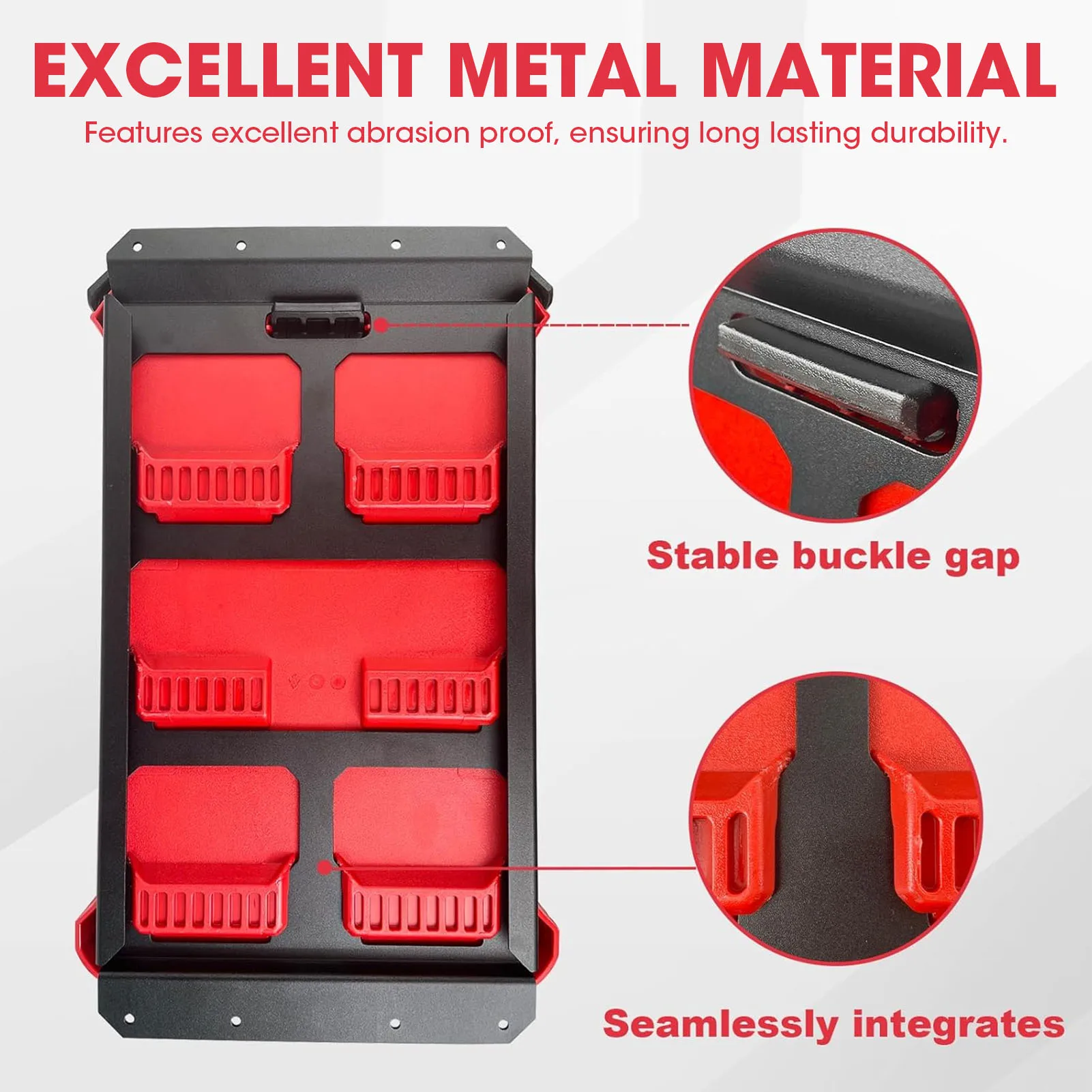 

Toolbox Mounting Plate High Strength Electroplating Metal Wall and Floor Mounted Replacement for Toolbox Organizer Plate