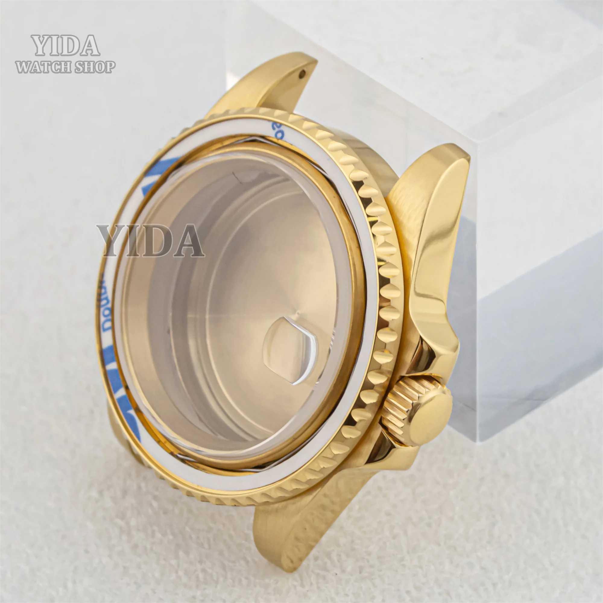 

40MM NH35 Case 316L Stainless Steel Solid Back Cover Sapphire Glass 10ATM Waterproof For SUB GMT NH35 NH36 Movement MOD Parts