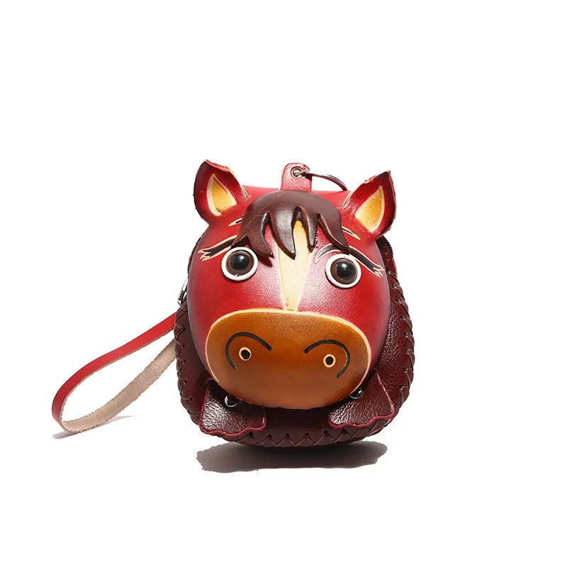 High Quality Pony Mini Key Bag Kawaii Zodiac Car Key Pouch High-end Portable Pocket Keychain Case Coin Wallet