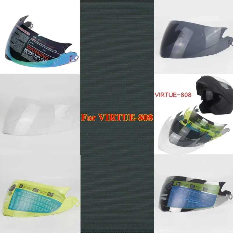 

1PCS Helmet Visor Suitable for VIRTUE-808 Lens Full Face Visor Helmet Windshield Uv Protevtion Accessories Safety Glasses