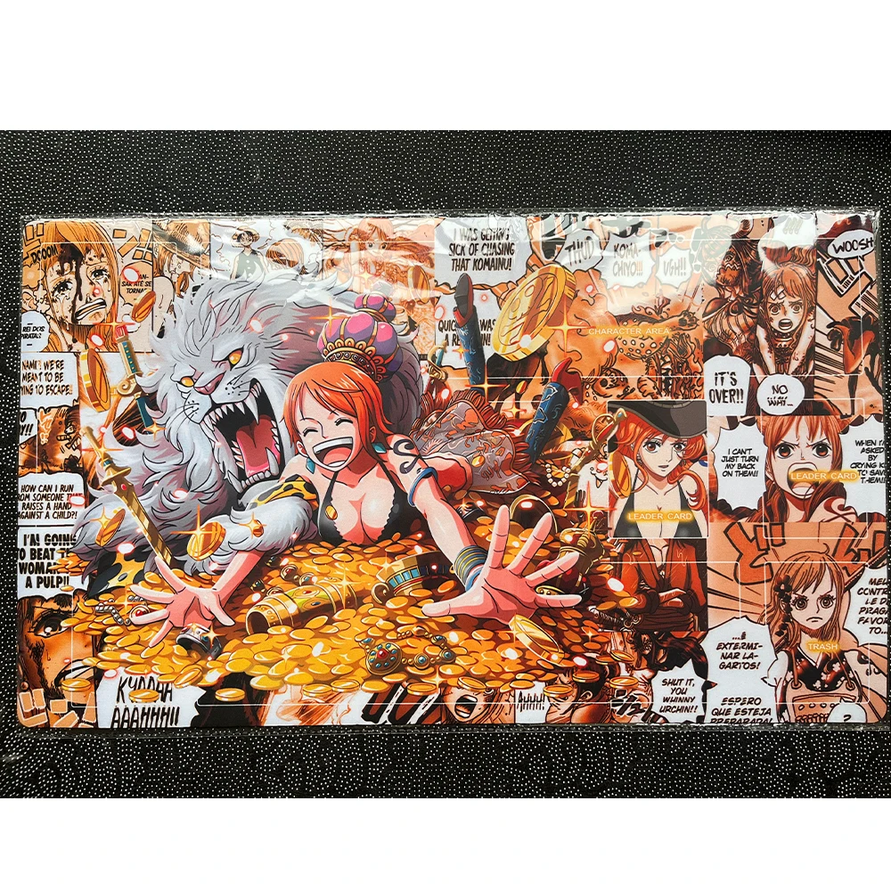 OPCG One Piece Playmat Yamato Nami Law Zoro Ace Trading Card Game Mat Dedicated Card Play Against Table Mat 600x350mm-O6