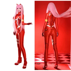 Darling in the Franxx 02 Zero Two Cosplay Costumes Women Sexy Jumpsuit Printing Bodysuit Zentai Suit Halloween Carnival Clohtes