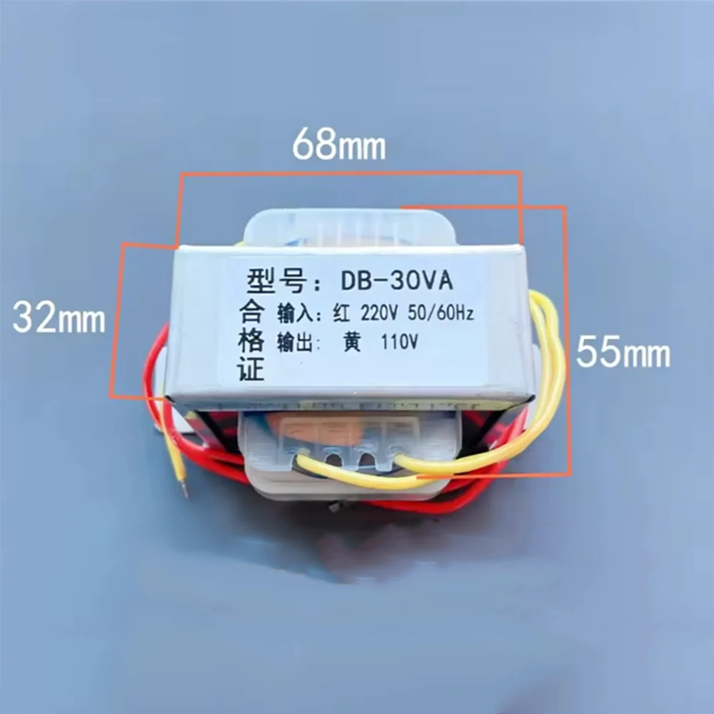 1Pcs EI Type Step-Down Isolation Transformer AC 220V To AC 110V 5W 10W 20W 30W 50W 80W Power Transformer Copper Wire