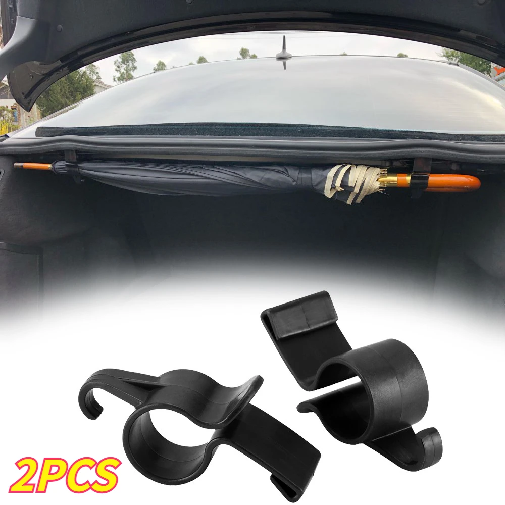 2PCS Car Umbrella Holder Car Trunk Hook Umbrella Mount Towel Hook Auto Accessories Universal Internal Storage Organizer Holders