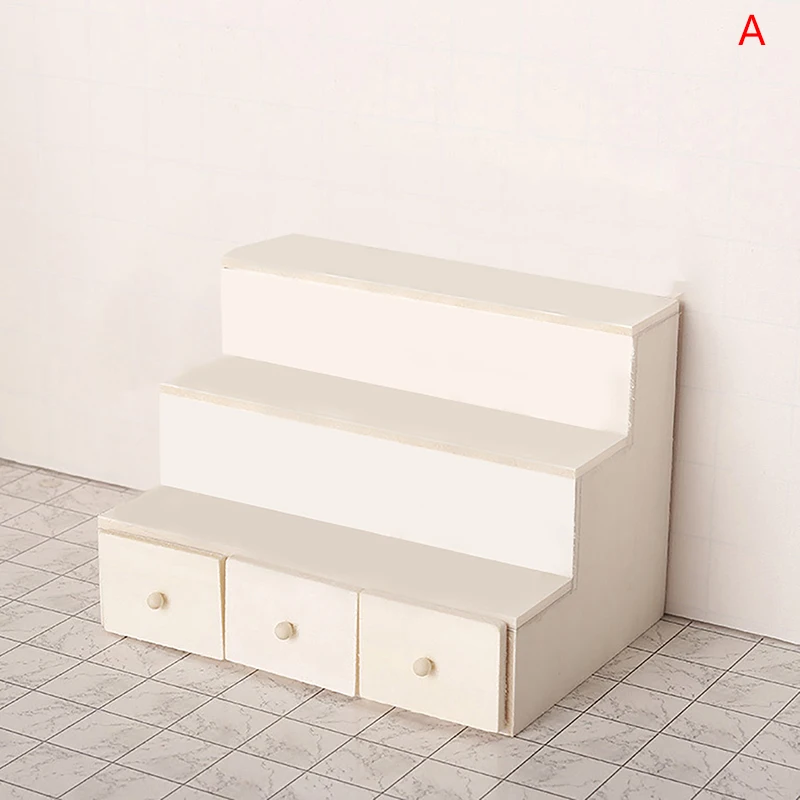 Estante de exhibición en miniatura para casa de muñecas, caja de dulces, cajón, armario con muebles transparentes, decoración, accesorios para casa de muñecas de juguete, 1:12