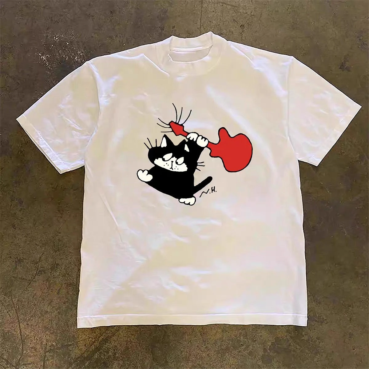 

Свободные и универсальные футболки с короткими рукавами и принтом, топ для пар