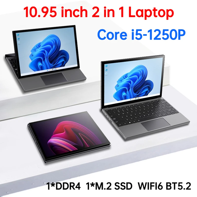 كمبيوتر محمول SZBOX TX18 10.95 بوصة 2 في 1 Intel Core I5-1250P نوت بوك Windows 11 Pro DDR4 NVMe SSD WIFI6 BT5.2 كمبيوتر ألعاب