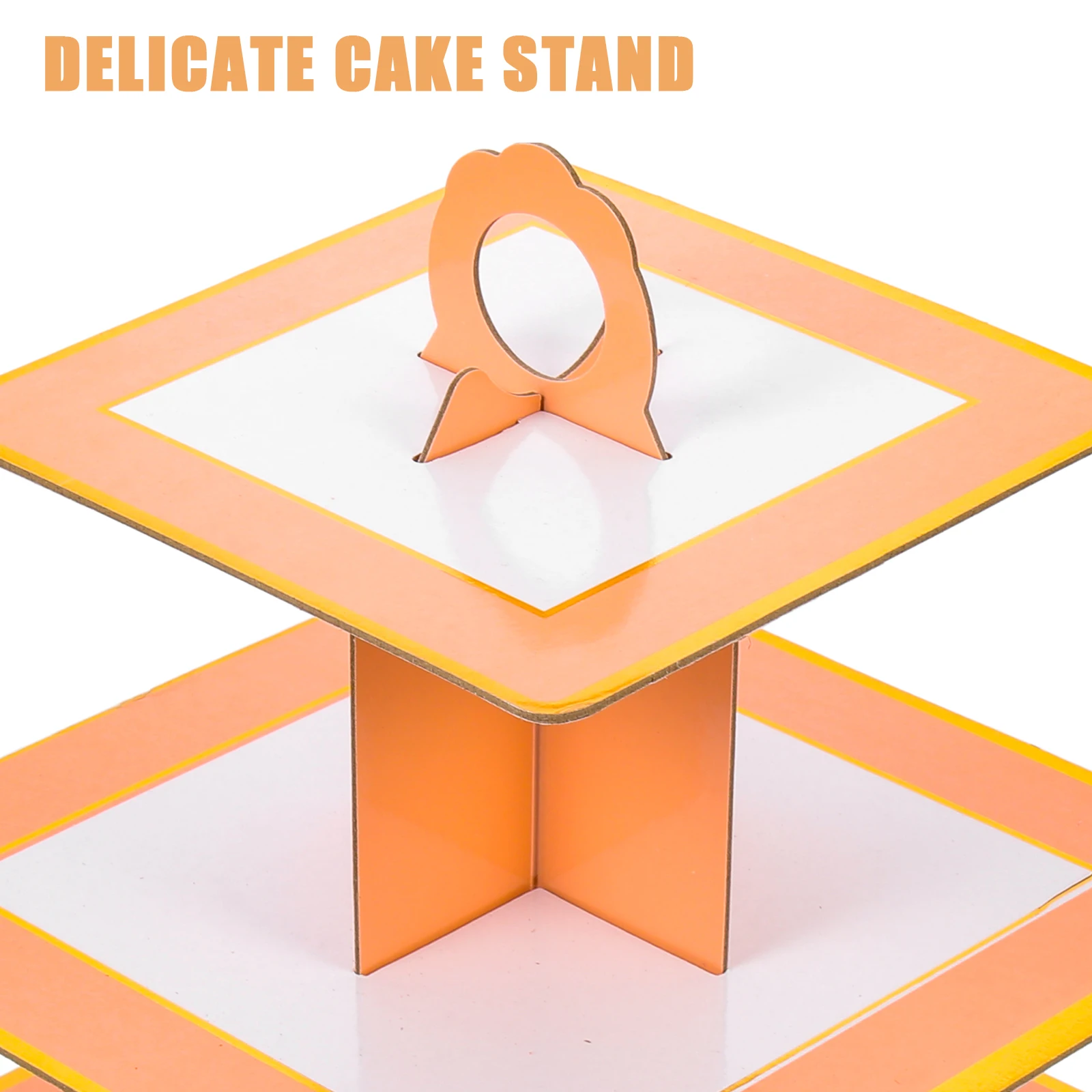 

Cake Stand Dessert Cupcake Holder Stands Multi-layer Display Paper Pink Counter