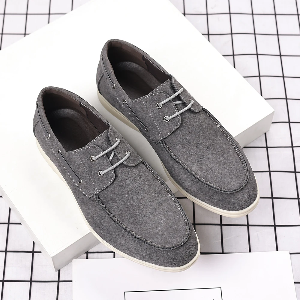 

Fashionable Men Casual Shoes Handmade Suede Leather Men Loafers Moccasins Single Shoes Men Flat Shoes Men Walking/driving Shoes