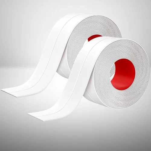 

Caulk Tape Waterproof Self Adhesive, 2Rolls White Caulking Sealant Strip for Kitchen, Bathroom, Sink, Bathtub, Toilet