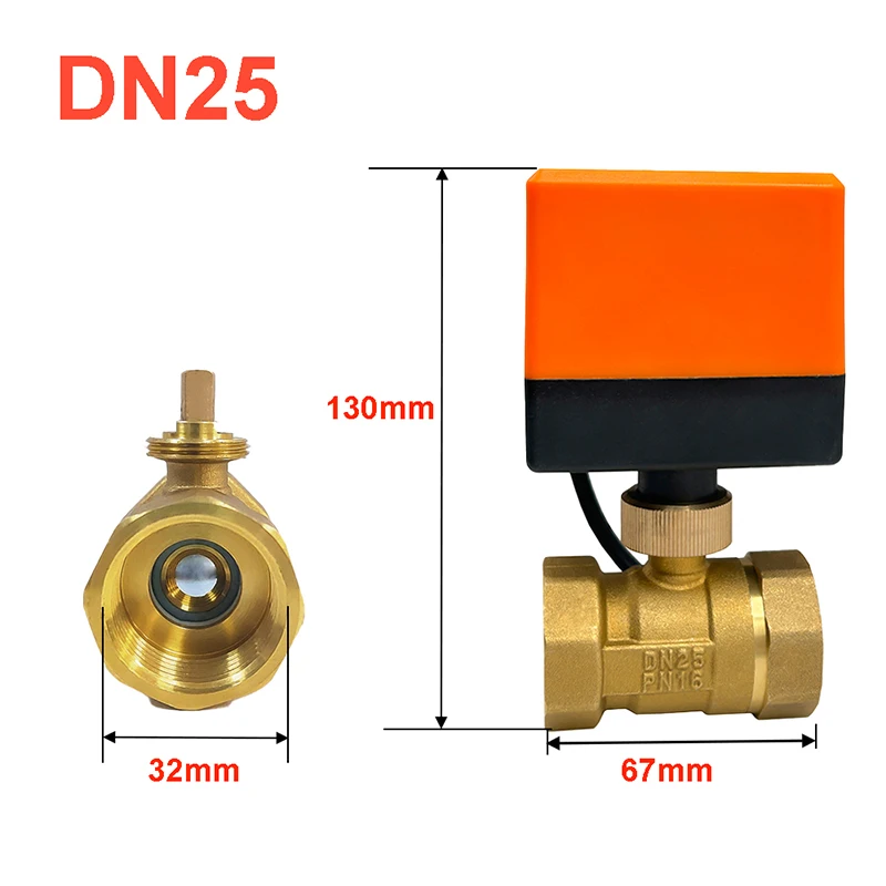 1/2" 3/4" 1" 2" motorisierter Kugelhahn 3-Draht 2 Steuerung Messing elektrischer Kugelhahn für Wasser/Öl/Flüssigkeit 220V 12V 24V – Detail 5