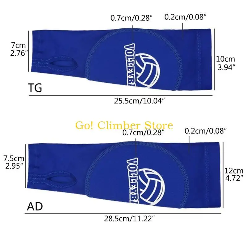 Q84C 2 uds mangas voleibol protector muñeca coderas voleibol que pasan manga del antebrazo