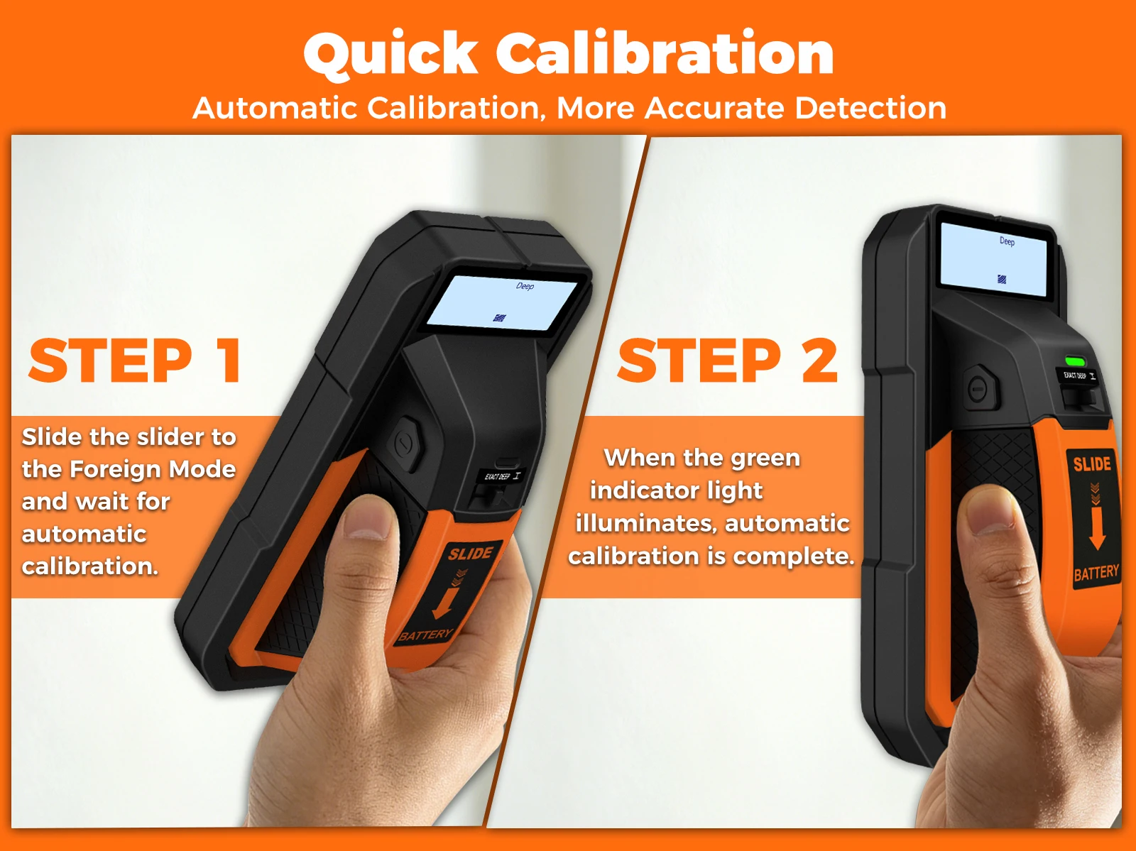 5-in-1 Stud Finder Wanddetektor Multifunktions-Wandscanner für AC-Kabel, Holz- und Metallerkennung, Tiefenmessgerät – Detail 6