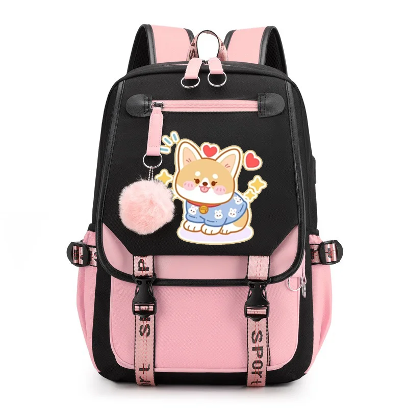 Lightweight Nylon Waterproof Backpack Large-Capacity Multi-Pocket Computer Compartment Student School Commuter Business Bag