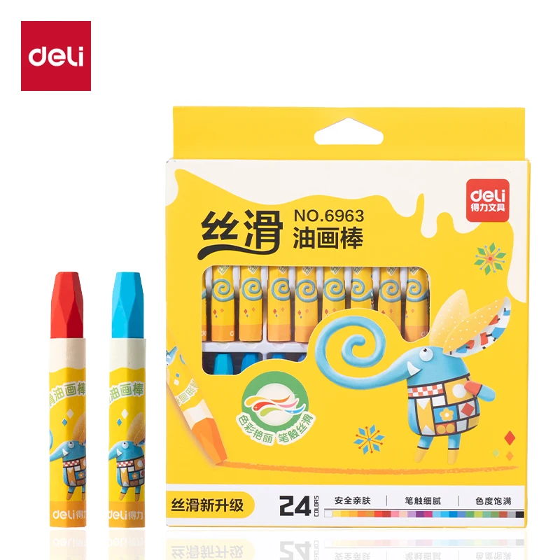 ديلي 6961-6964 أقلام تلوين شمعية ناعمة بألوان 12-36 لونًا أقلام رسم فنية معتمدة من الاتحاد الأوروبي والولايات المتحدة للرسم والتلوين الإبداعي #6