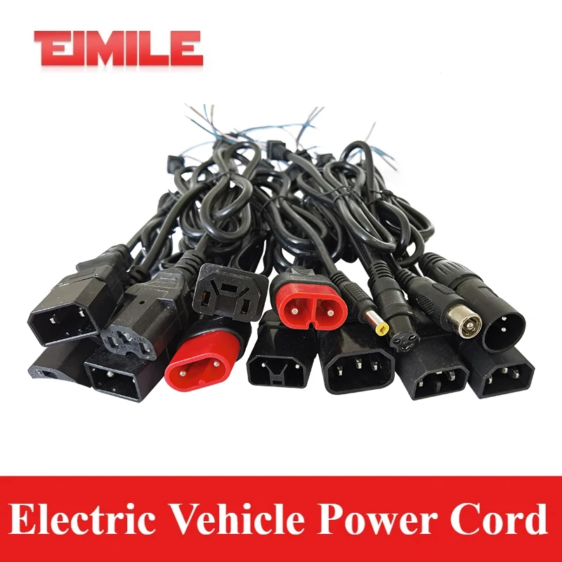 Electric Vehicle Power Cord Plug Charging Line National Standard 3 Hole Yadi Emma Thick Line 0.5/0.75 mm Battery Car Output Wire