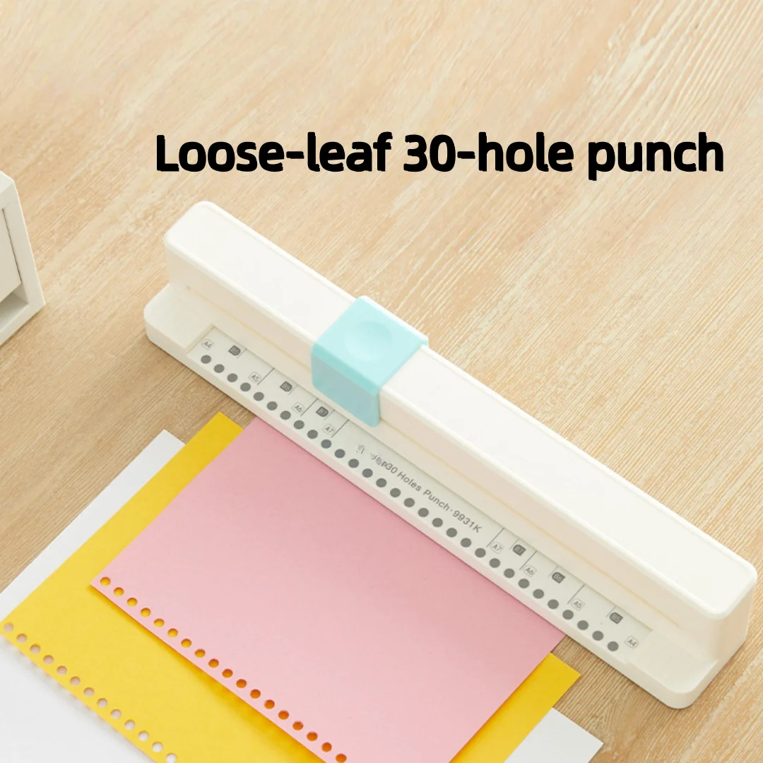 9930K Punching Machine 30 Hole Document Collar Punching Machine Manual DIY A4 Punching Machine Office Supplies