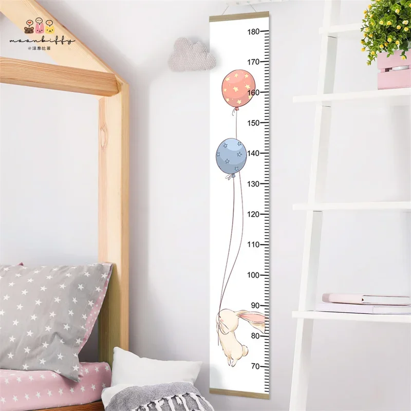 Kids Growth Ruler Chart Balloon Height Ruler Wall Stickers Home Decor Height Measurement for Growth Height Chart Wall Hanging