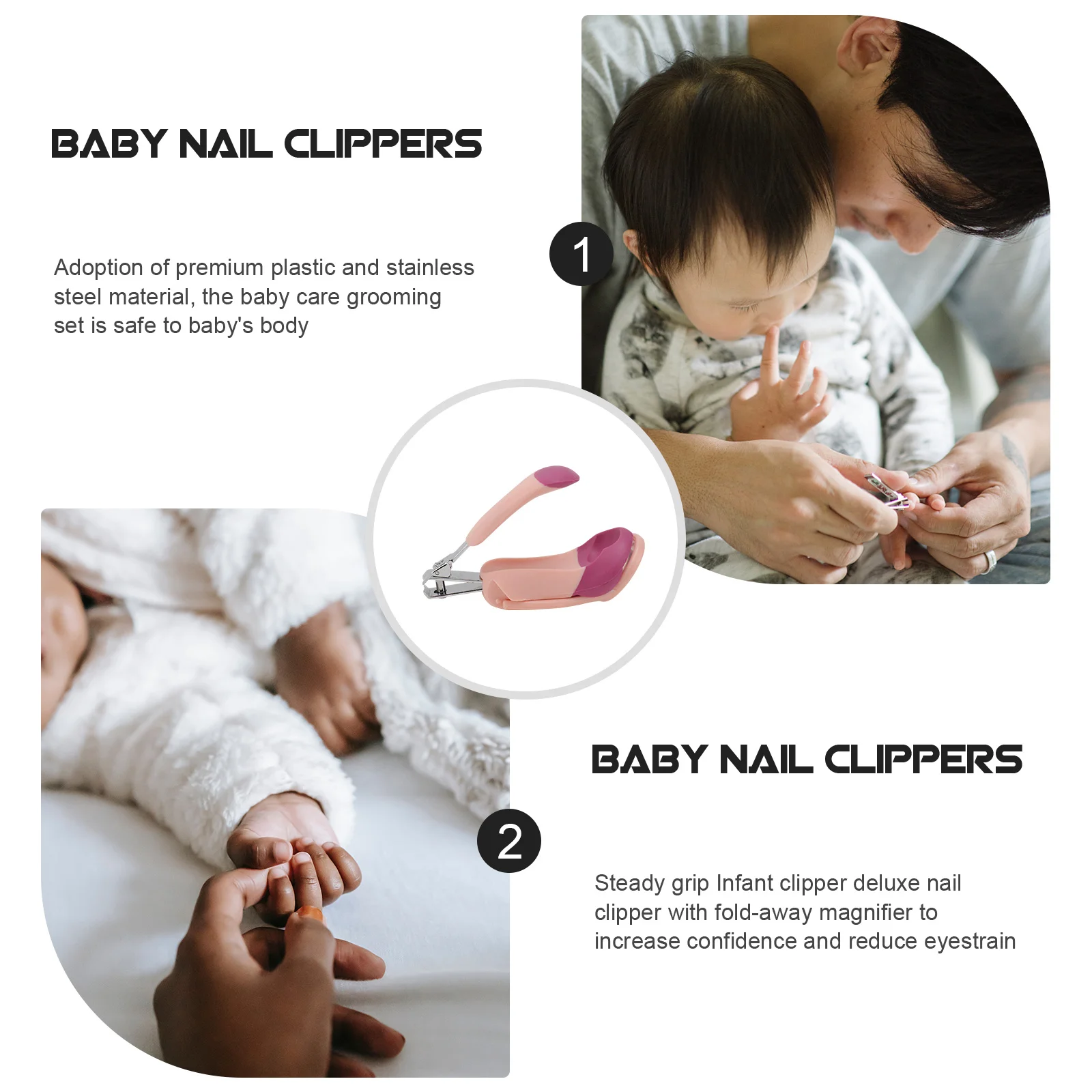 

Набор для ухода за ногтями ребенка, розовый портативный эргономичный набор кусачек для новорожденных, набор для ухода за ногтями для ухода за ногтями