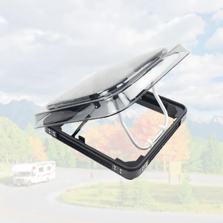 Motorhome Roof Window With LED Light Caravan Hatch Window with 400X400mm RV Skylight For Trailer