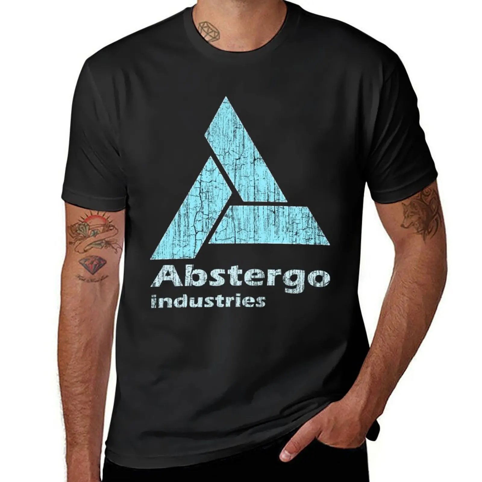 Abstergo industries-Camiseta de manga corta para hombre, camisetas altas, ropa de aduana