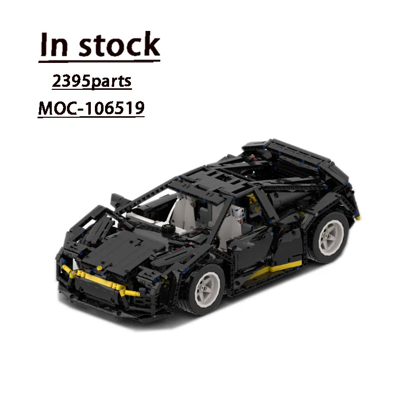

MOC-106519 Black Remastered Supercar Assembly Stitching Building Block Model 2395 Parts MOC Creative Boy Building Block Toy Gift